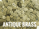 Clearance, Brass sequins, 6mm, centre hole, 200 pcs | 特價, 圓銅片, 6mm, 中孔, 200個
