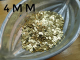 Clearance, Brass sequins, 4mm, centre hole, 200 pcs | 特價, 圓銅片, 4mm, 中孔, 200個