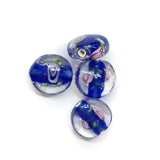 Bead, Lampwork, 7.5x14mm, Disc, Price Per 4 Pieces | 琉璃珠, 7.5x14mm, 4粒
