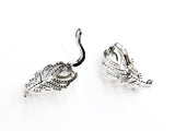 Bail, Snap Clasp, Hinged Enhancer, 17x24mm, Cubic Zirconia | 鏈墜扣, 閃石啪扣,17x24mm