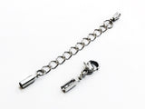 Clasp Set, Cord End, 1.5mm/2mm Cord, 2 Sets| 繩尾扣, 不鏽鋼, 1.5mm/2mm繩用, 2套