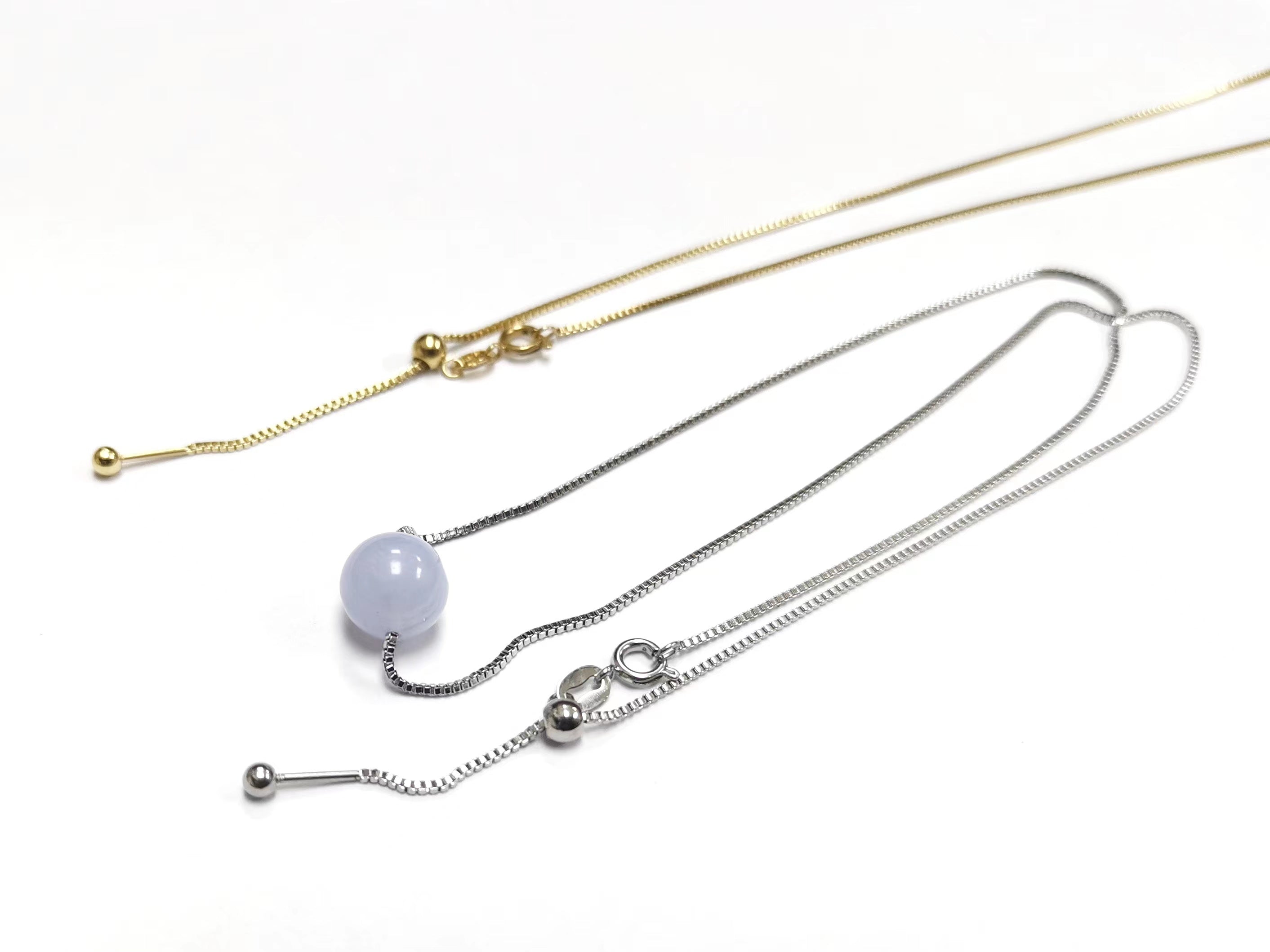 18“ 不鏽鋼項鏈 1.1mm 盒子鏈, 可調節