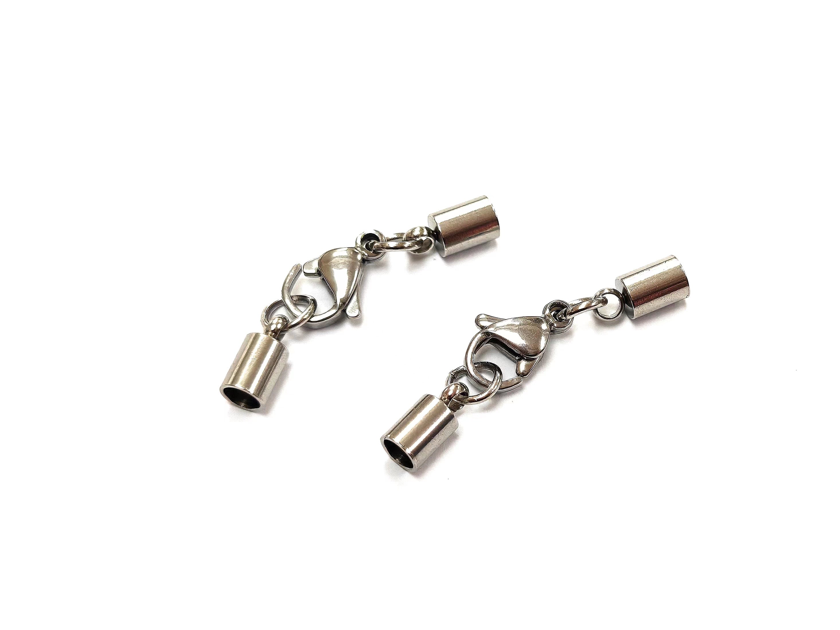 繩尾扣, 不鏽鋼, 3mm繩用, 2套