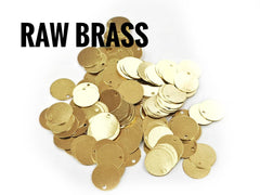 圓銅片, 10mm, 邊孔, 24/100個