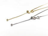 18" Stainless Steel Necklace, 1.1mm box chain, with stopper | 18“ 不鏽鋼項鏈 1.1mm 盒子鏈, 可調節