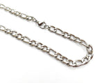Stainless Steel Necklace, 7mm Figaro chain, Mother-Son Curb Chain | 不鏽鋼項鏈 7mm費加羅扁鏈