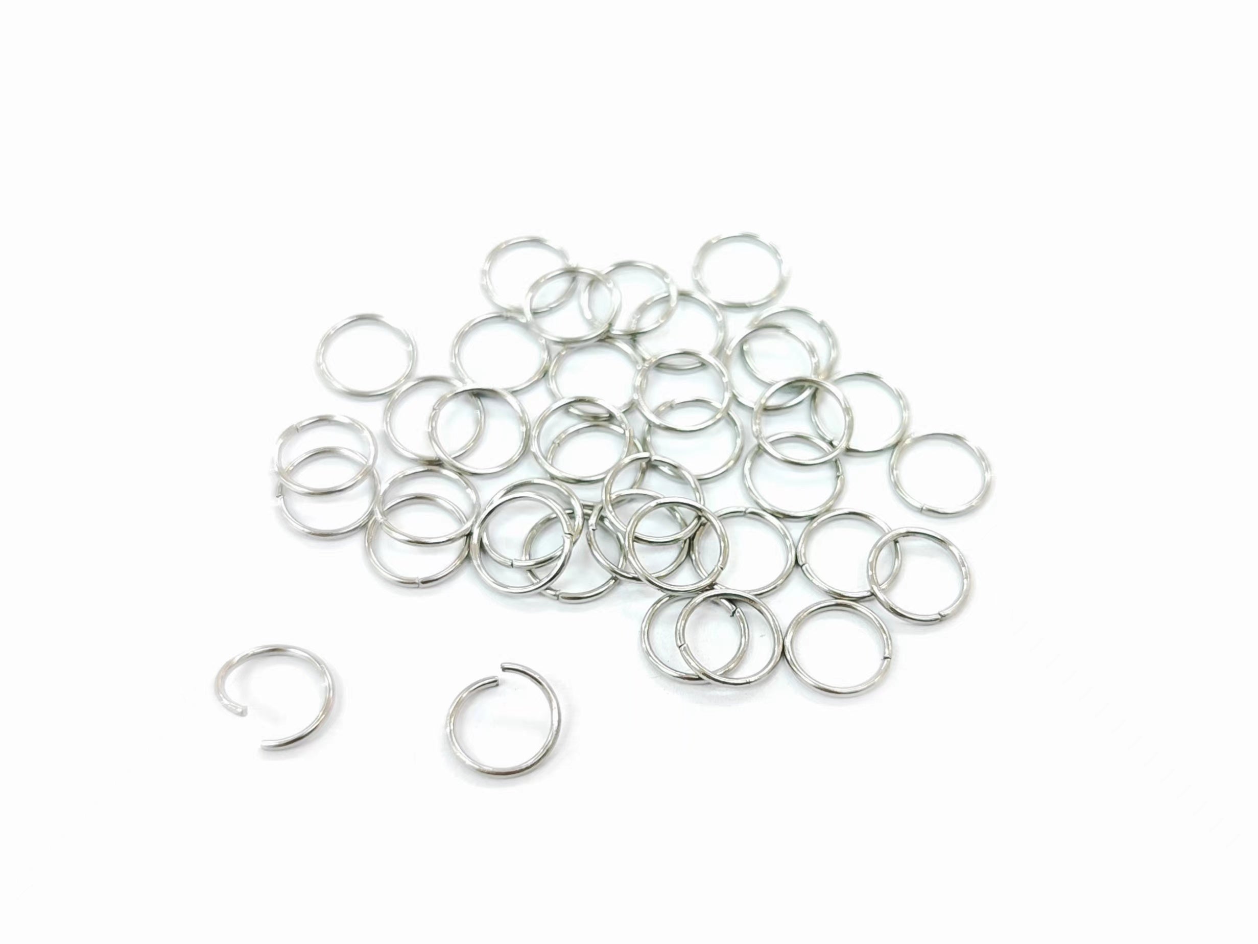 不鏽鋼開口圈, 0.8x8mm圓形, 72個
