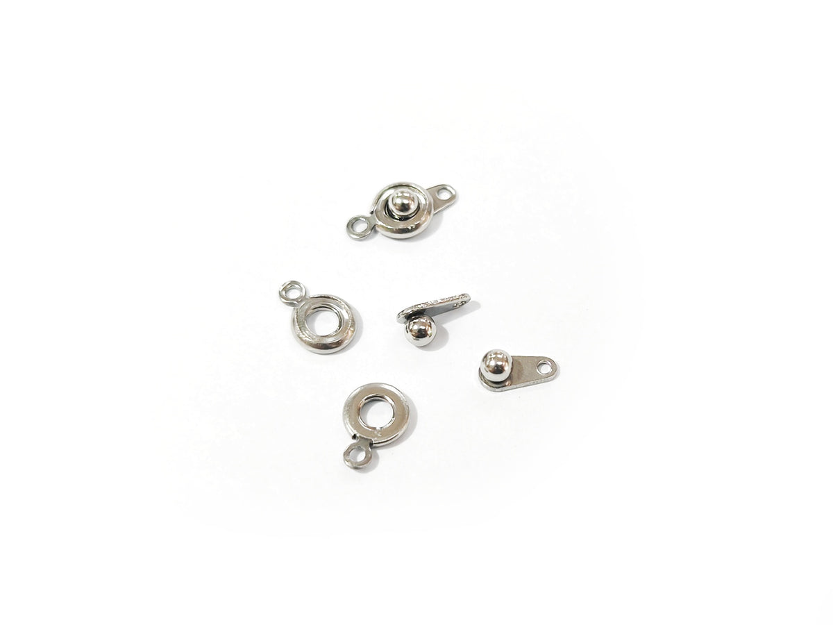 Stainless Steel clasp, Snap clasp, Ball and Socket Clasp, 2 pcs | 不鏽鋼啪扣, 2個