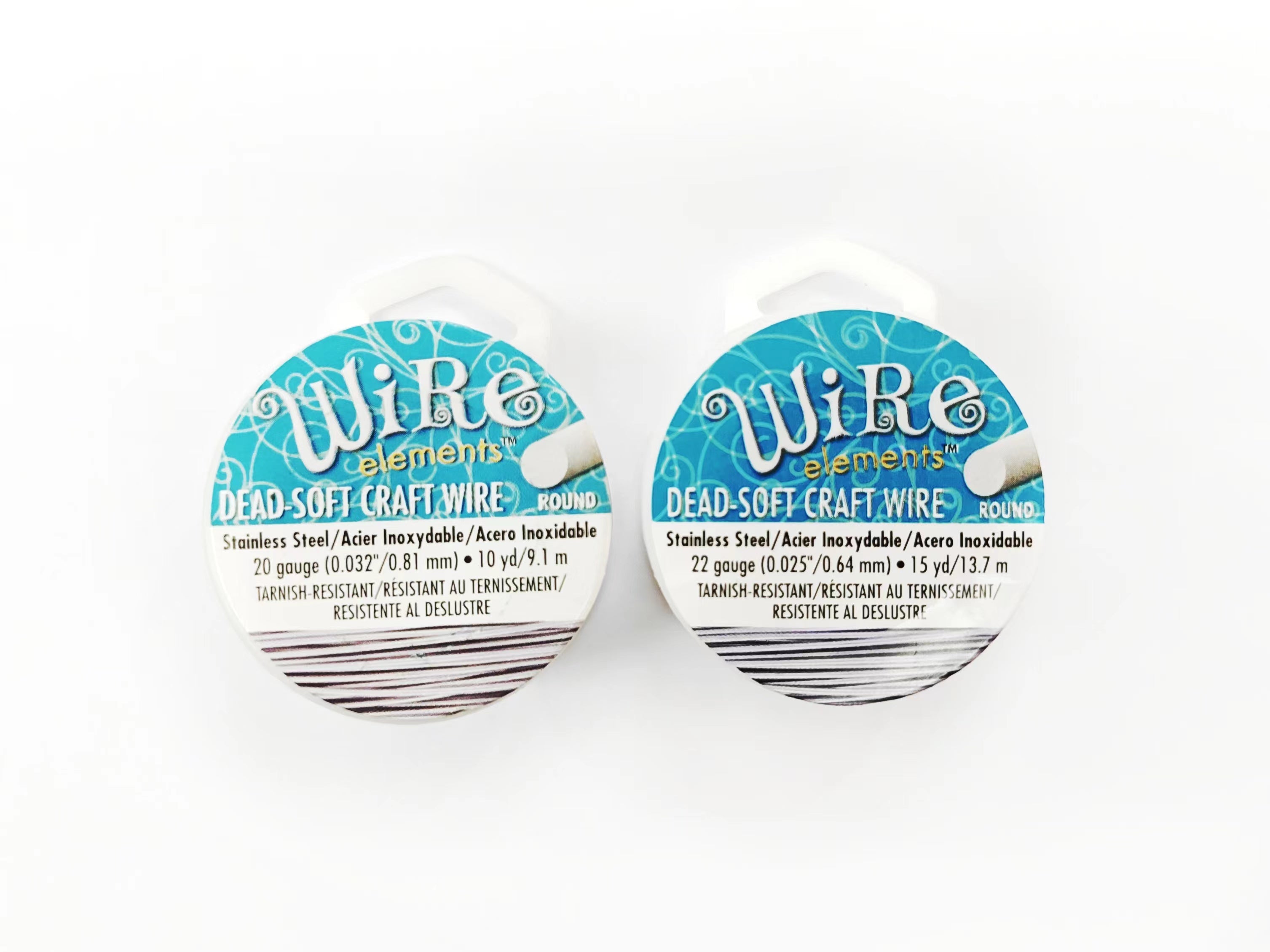 Craft Wire, Stainless Steel, 18 gauge to 28 guage, Beadsmith | 不鏽鋼線, 0.3-1.0mm, 美國Beadsmith Craft Wire