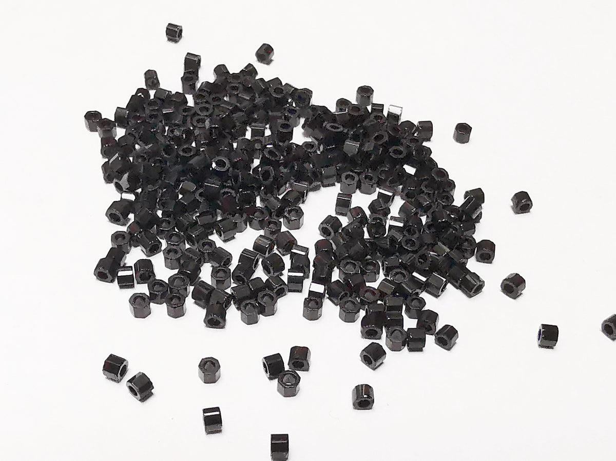 古董玻璃珠, 六角, 2.5mm