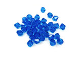 雙尖水晶玻璃, 8mm, 藍, 36粒