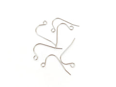 不鏽鋼耳勾, 有圈, 鋼色/金色, 3對