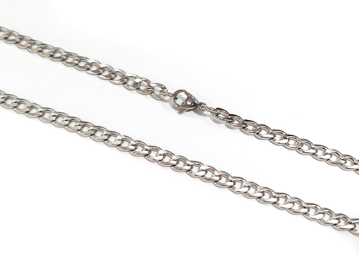 Stainless Steel Necklace, 4.6mm Flat Curb Chain | 不鏽鋼項鏈, 4.6mm扁鏈