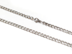 Stainless Steel Necklace, 4.6mm Flat Curb Chain | 不鏽鋼項鏈, 4.6mm扁鏈