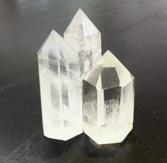 Polished Quartz Crystal Points, Clear Rock Quartz 水晶柱, 白水晶柱