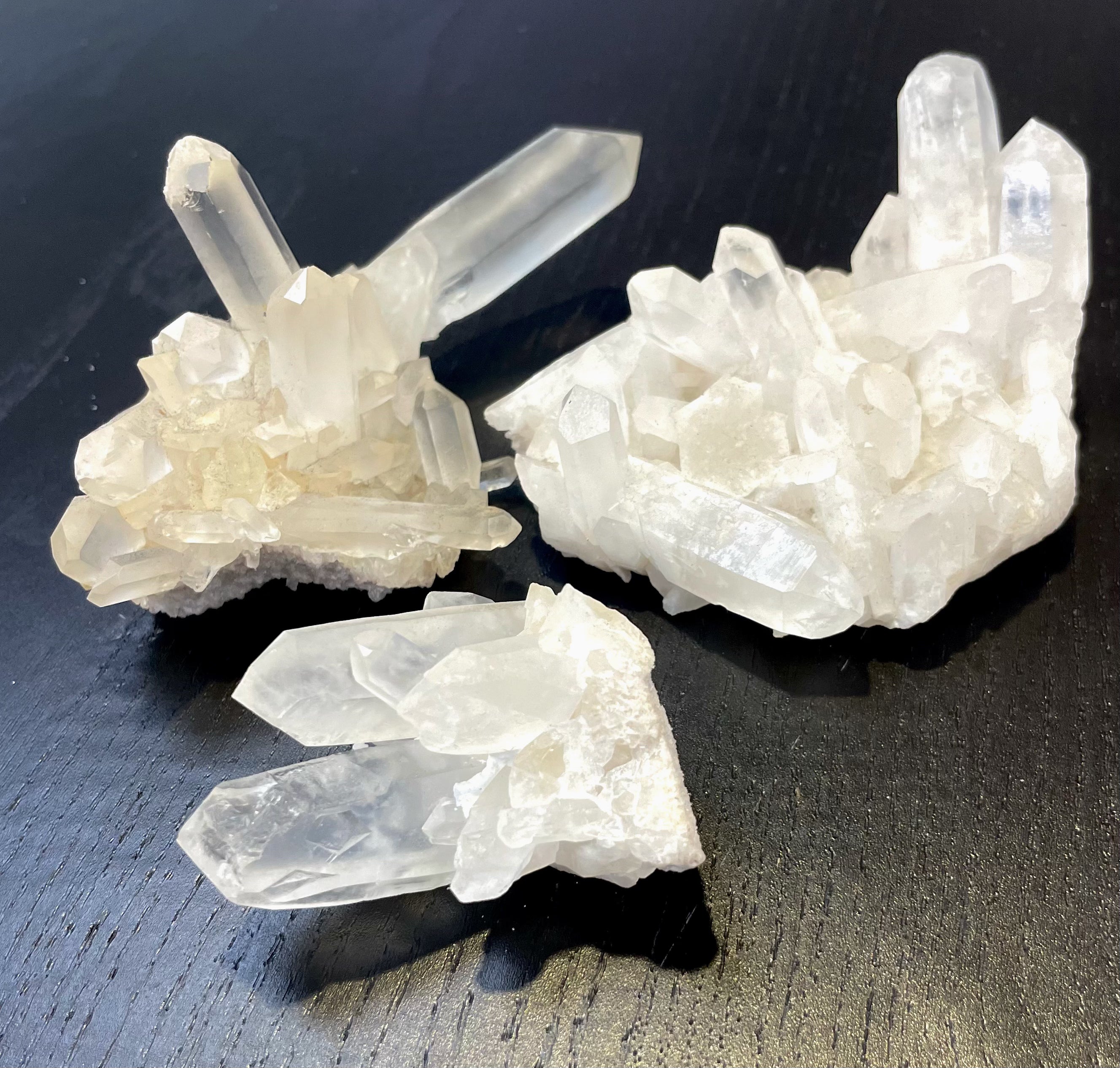 Mini/ Small Crystal clusters, small size 白水晶簇