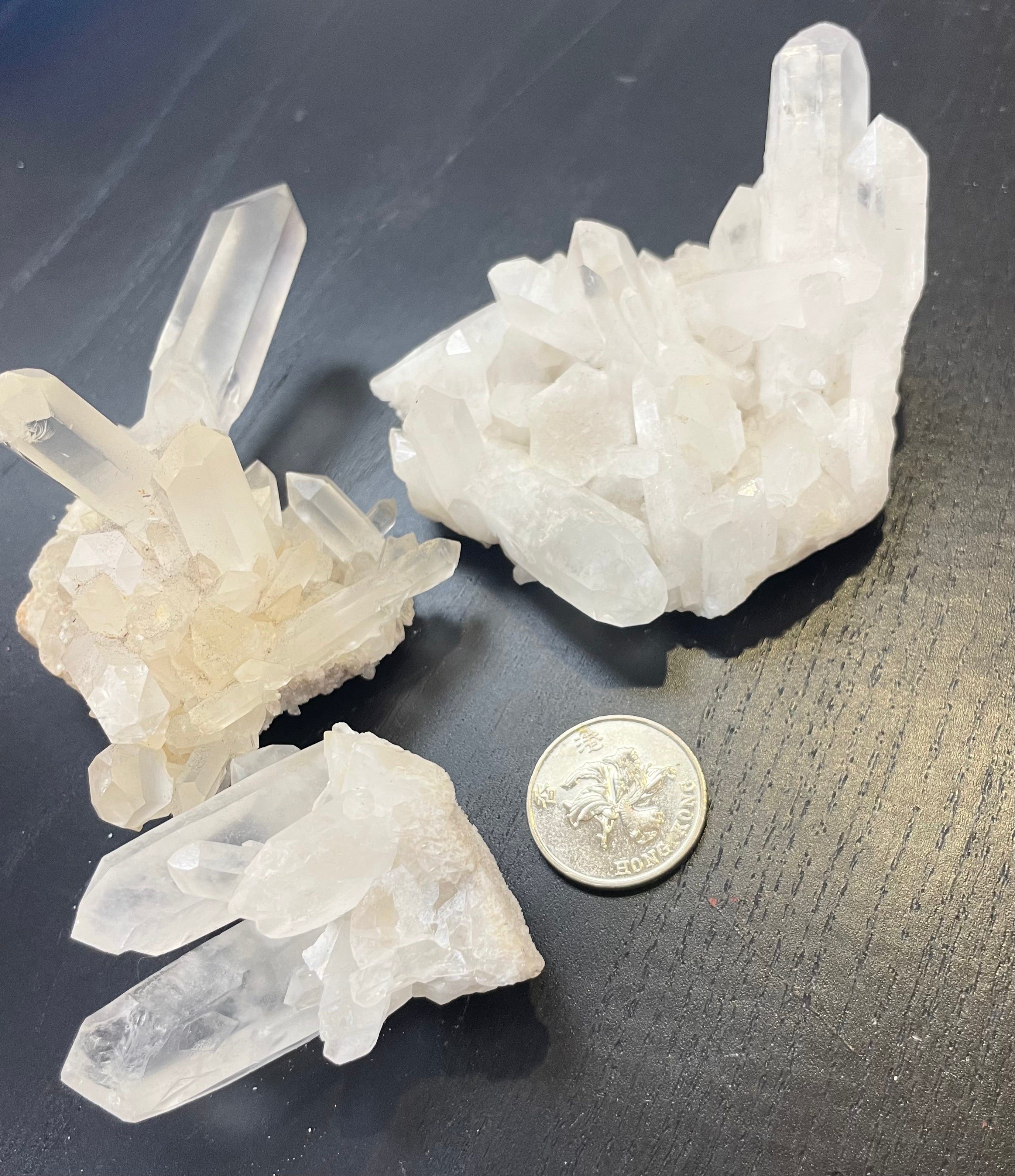 Mini/ Small Crystal clusters, small size 白水晶簇