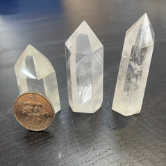 Polished Quartz Crystal Points, Clear Rock Quartz 水晶柱, 白水晶柱