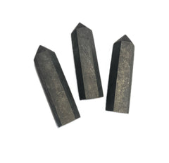Polished Quartz Crystal Points, Shungite 水晶柱, 次石墨