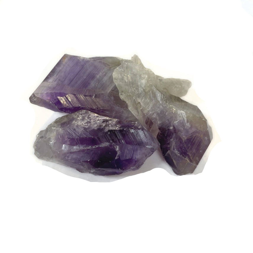 Raw Quartz, Long, Amethyst 水晶原石, 長形, 紫水晶