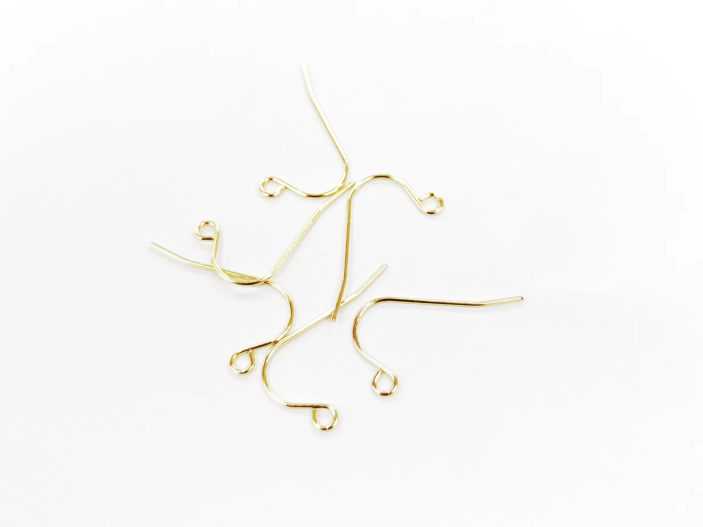 不鏽鋼耳勾, 有圈, 鋼色/金色, 3對