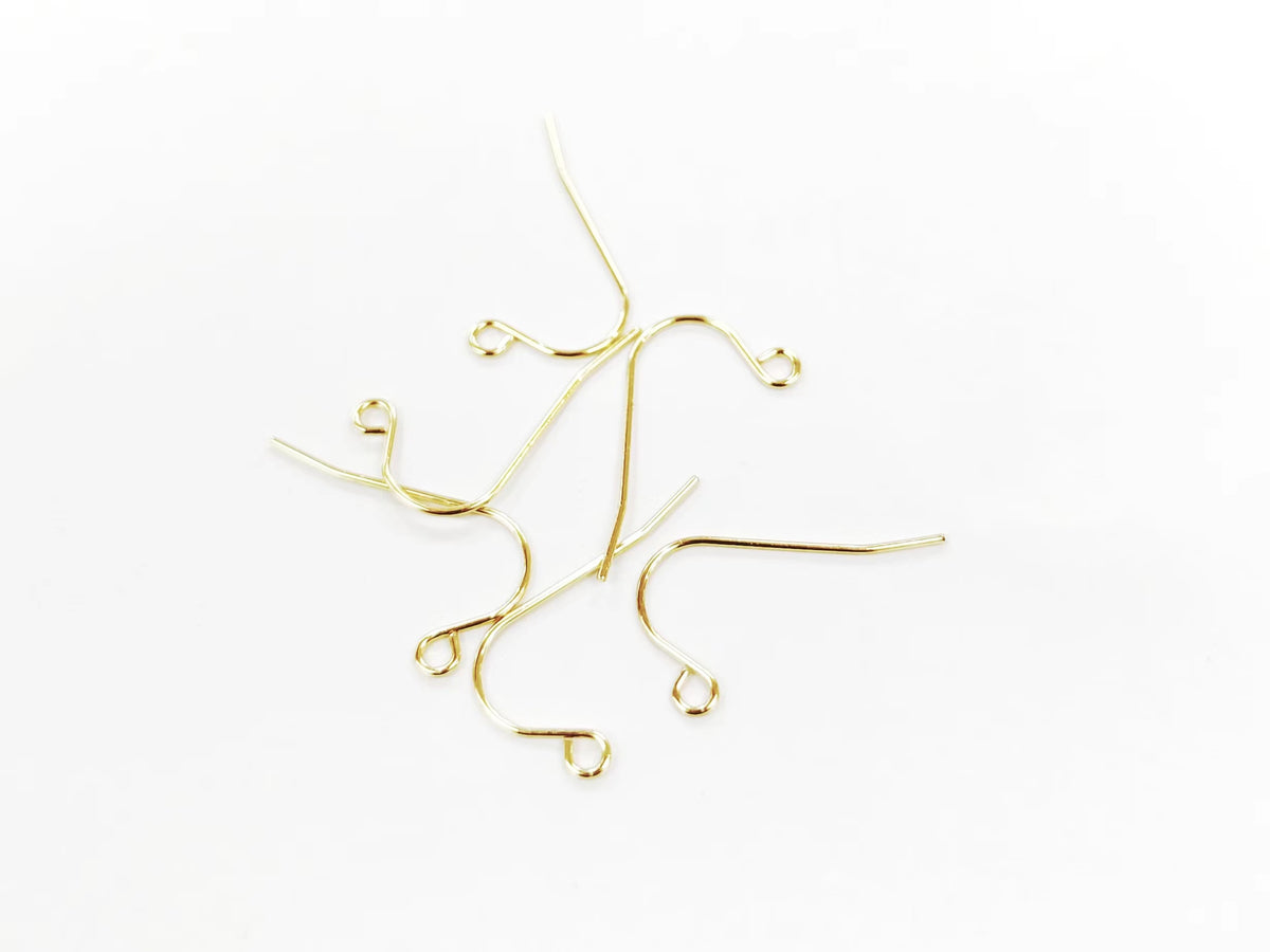 不鏽鋼耳勾, 有圈, 鋼色/金色, 3對