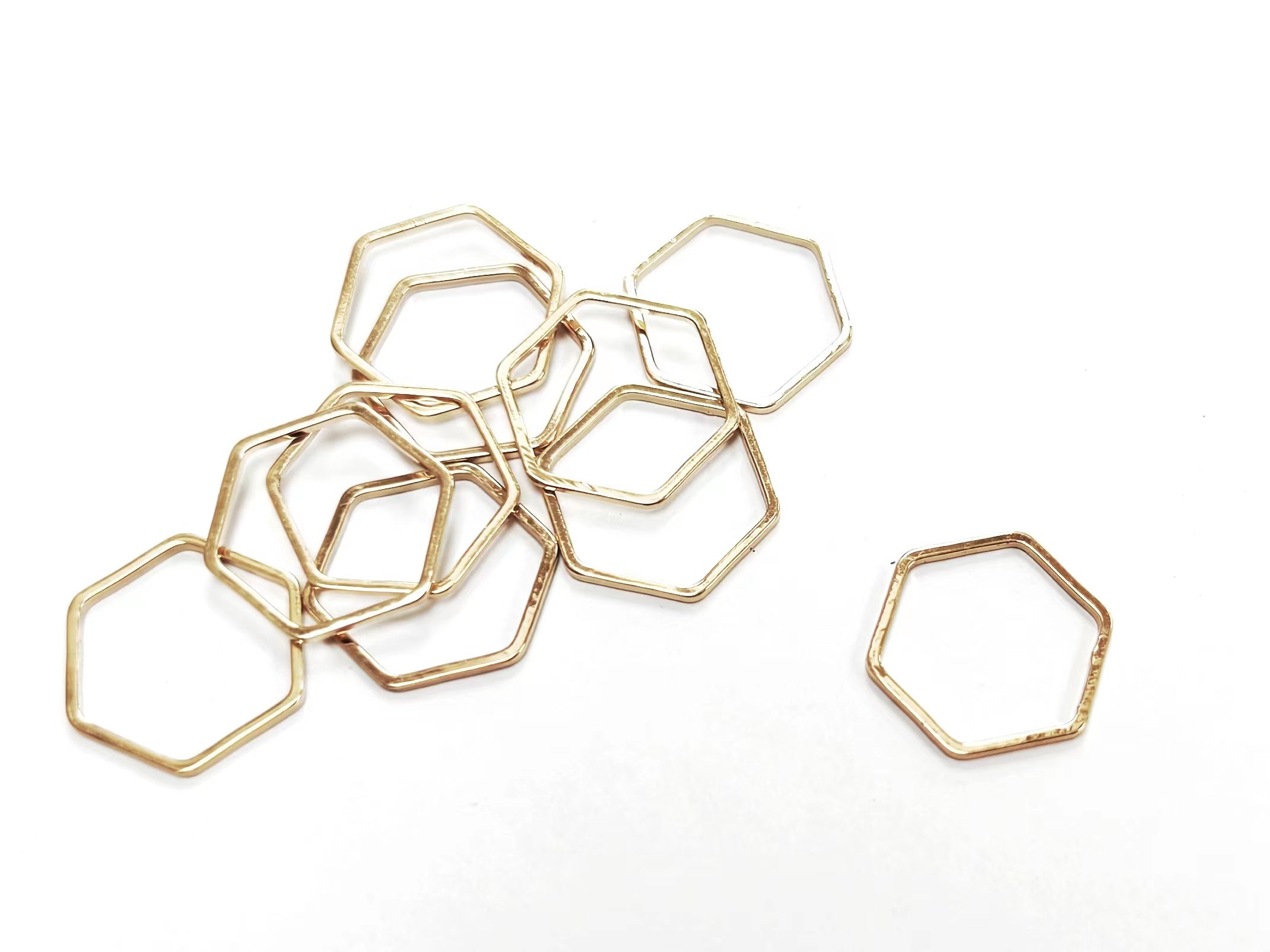 銅圈, 六角形, 19x21mm, 10個