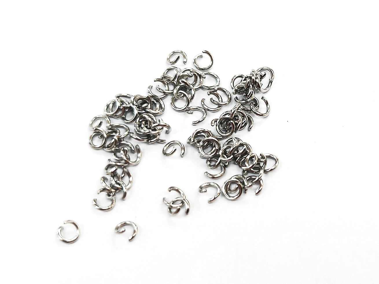 不鏽鋼開口圈, 0.7x4mm圓形, 100個