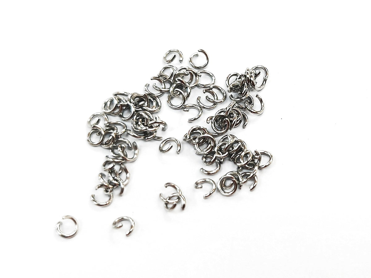 不鏽鋼開口圈, 0.7x4mm圓形, 100個