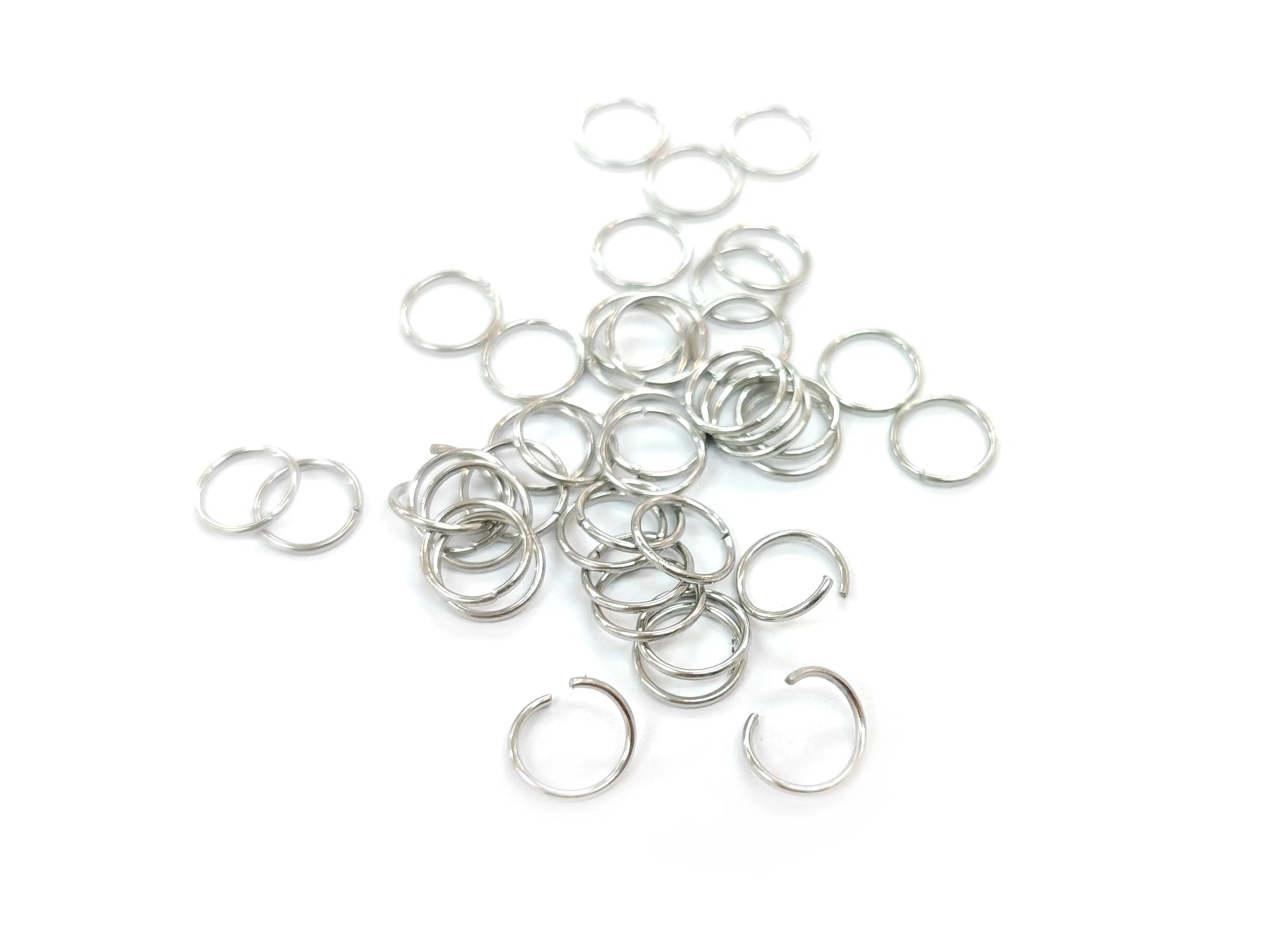不鏽鋼開口圈, 1.2x9mm圓形, 50個