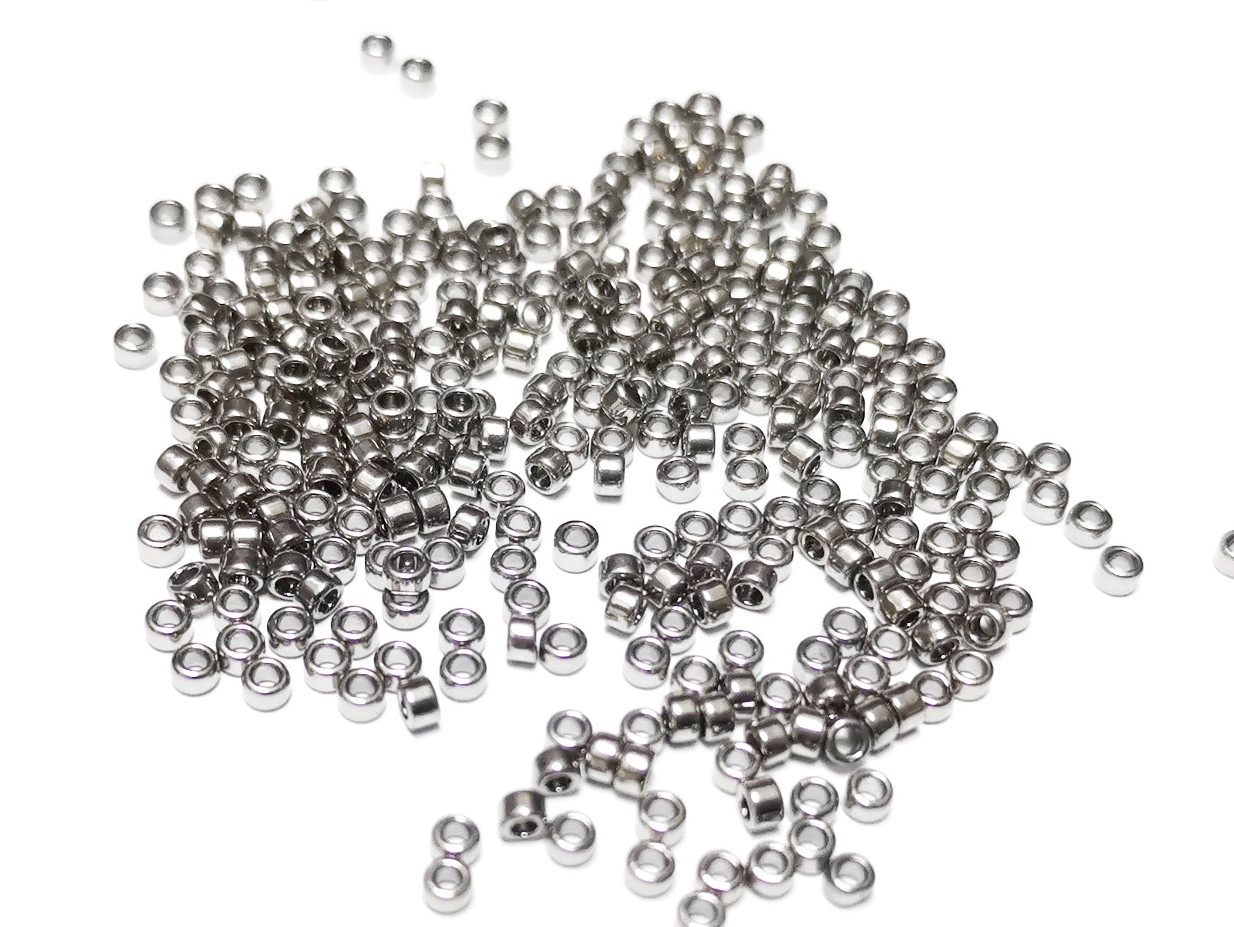 古董玻璃珠, 金屬色, 2.5mm