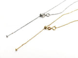 18" Stainless Steel Necklace, 1.2mm ball chain, with stopper | 18“ 不鏽鋼項鏈 1.2mm波子鏈, 可調節