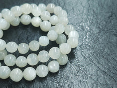 White-Gray MoonStone, Bracelet, Single-Loop Elastic | 銀月亮, 白光, 單圈手鏈