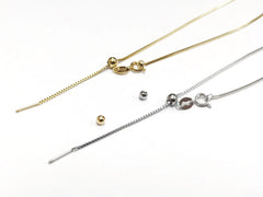 18“ 不鏽鋼項鏈 1.1mm 盒子鏈, 可調節