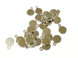 Brass Charm, 7x0.5mm, stamping tag, 50 pcs | 圓銅片, 7x0.5mm, 邊孔, 50個