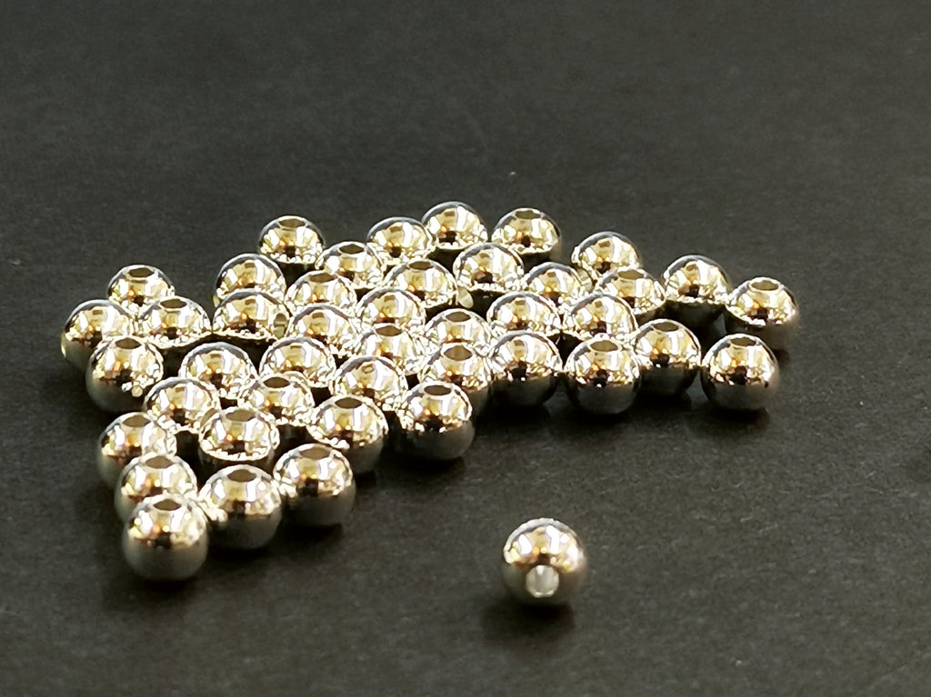 5mm圓形實心銅珠, 多色
