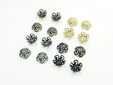Bead Cap, 10mm Brass Cap, Fit For 10mm Bead, 24 Pieces Per Pack - amakeit bead 天富