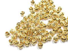 Brass beads, 5mm, faceted cut round, 30 pcs | 銅珠, 5mm實心切面銅珠, 30個