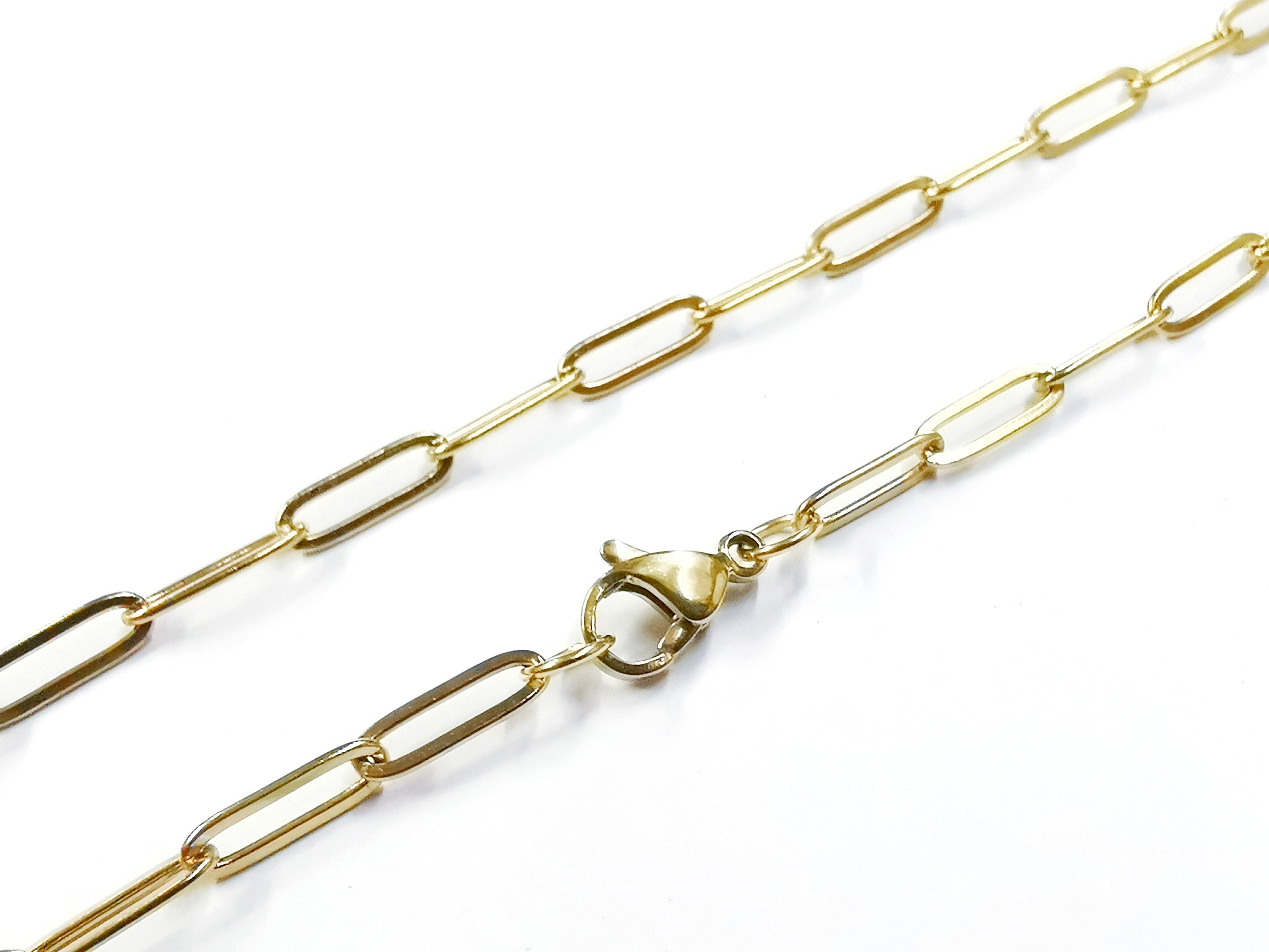 24"/30" Stainless Steel Necklace, 4x12mm Oval Chain | 24"/30" 不鏽鋼項鏈 4x12mm 橢圓形扁鏈