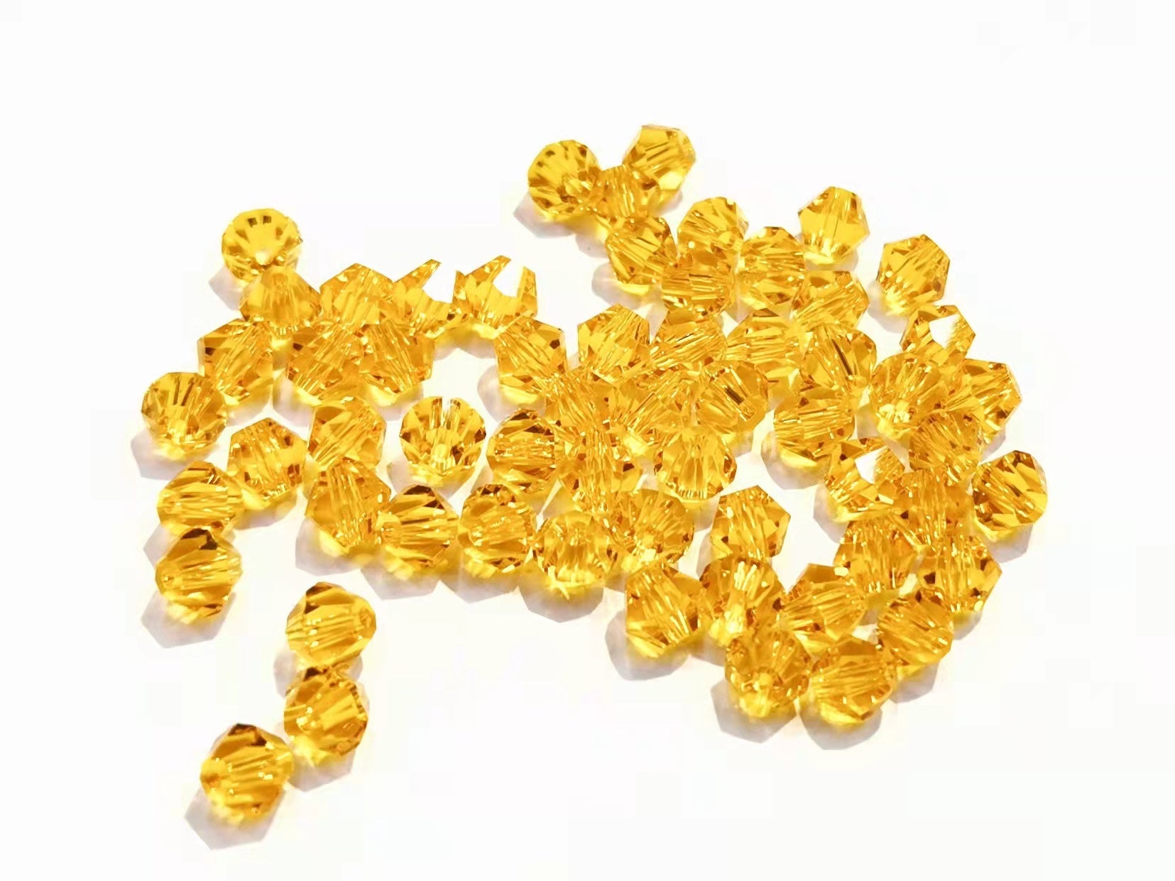 Bicone Glass Bead, 6mm, Chocolate, 72 Pcs | 雙尖水晶玻璃, 6mm, 金黃, 72粒
