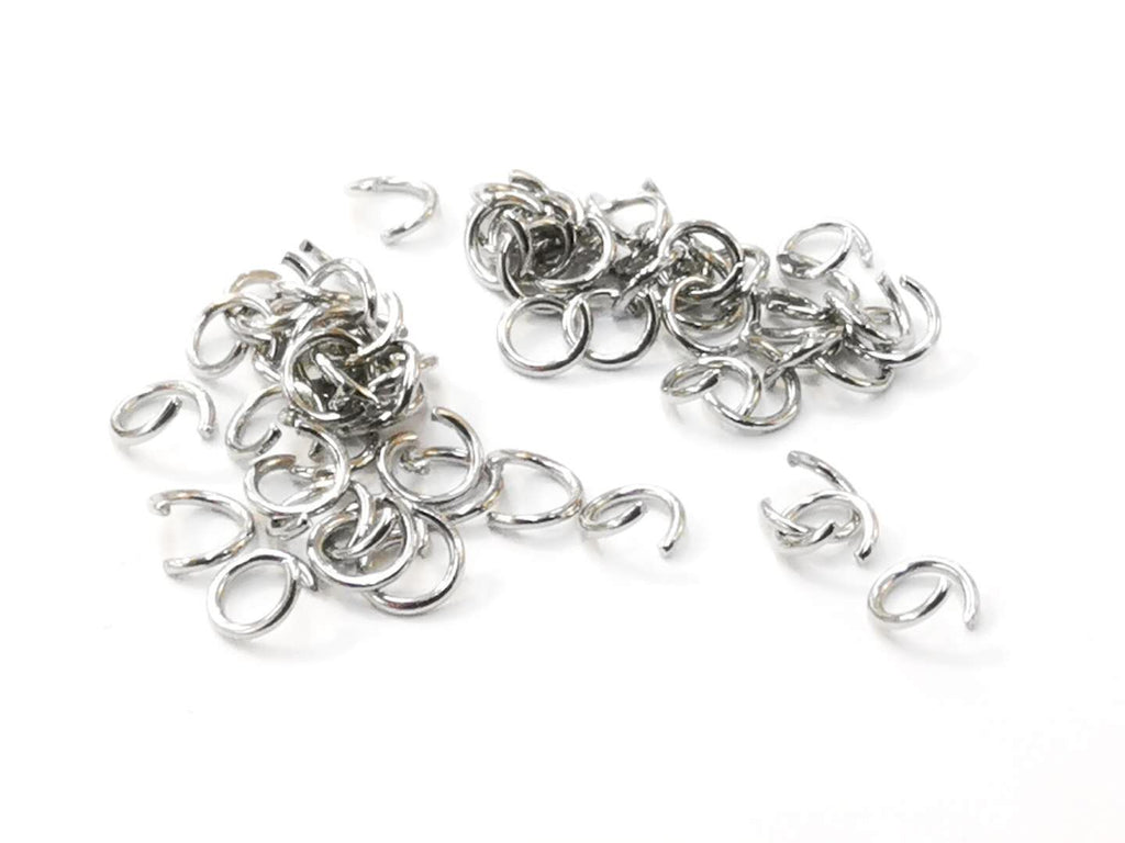Jump Ring, 0.6x4mm, Stainless Steel, 144 Pieces Per Pack | 不鏽鋼開口圈, 0.6x4mm圓形, 144個