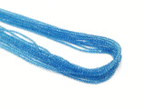 Glass beads, 2mm faceted round, Medium Blue | 玻璃珠, 2mm, 切面圓珠, 中藍色