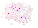 Bicone Glass Bead, 4mm, pink AB, 144 Pcs | 雙尖水晶玻璃, 4mm, 粉紅色AB, 144粒