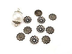 銅珠蓋, 8.5mm, 12mm珠用, 24個