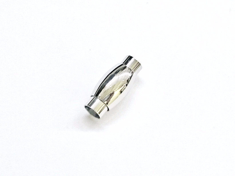 Stainless Steel Magnetic Clasp, 9x20mm Barrel, 5mm Hole, Price Per Piece - amakeit bead 天富