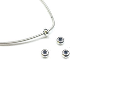 Spacer Stopper, 3x6mm Brass Bead, 4 Pieces Per Pack - amakeit bead 天富