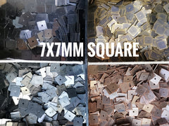 特價, 方形銅片, 7x7mm, 中孔, 100個