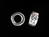Spacer, Sterling Silver, 4x9mm, Hammered Surface Pattern | 925銀隔珠, 4x9mm