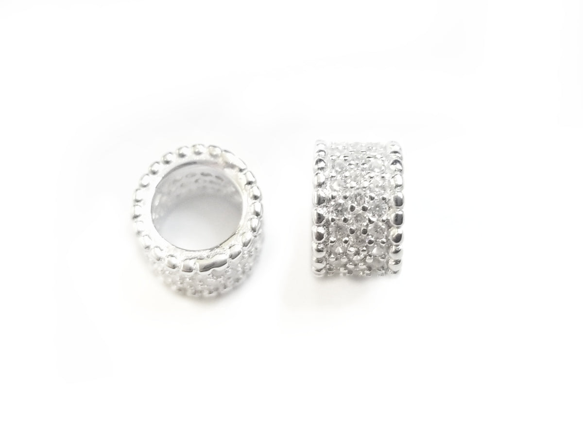 925銀閃石隔珠, 5x8mm