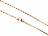 16"/18"/20"/24" Stainless Steel Necklace, 1.5mm Cable Chain, Rose Gold color | 16"/18"/20"/24" 不鏽鋼項鏈 1.5mm十字鏈, 玫瑰金色